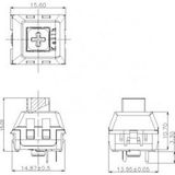 Ducky - Kailh Box Brown - Schakelaars - Bruin - 110 stuks