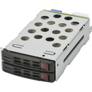 Supermicro - Behuizing voor Opslagstations - Zwart - 2 x Hot-Swap - 2.5" (6.4 cm)