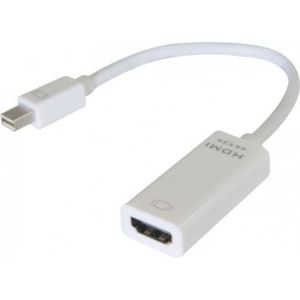Exertis Connect Mini DisplayPort 1.2 zu HDMI (4k) Konverter Zum Anschluss eines Monitors oder Beamers mit HDMI-An... (Mini DP, HDMI, 13 cm), Data + Video Adapter, Wit