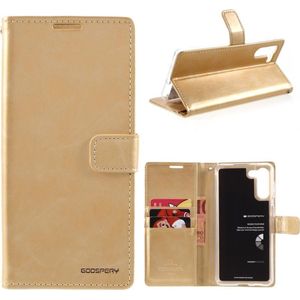 Mercury Galaxy S21+ - Blue Moon Leather Case Cover Cards goudkleurig (Galaxy S21+), Smartphonehoes, Goud