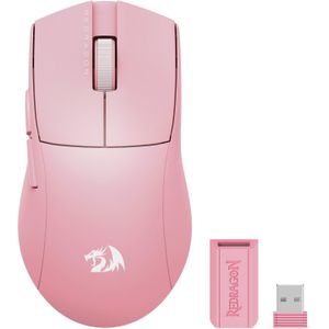 Redragon K1NG M916P-LIT-1K różowy bezprzewodowy (Bedraad, Draadloze), Muis, Roze
