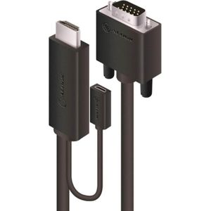 Alogic Micro USB HDMI (Type A) - VGA (2 m, HDMI), Videokabel