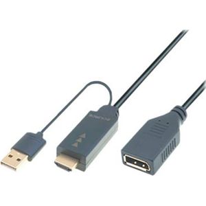 M-Cab HDMI naar (0.30 m, DisplayPort, HDMI), Videokabel