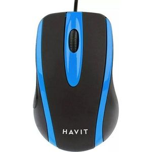 Havit - MS753 - Muis - Zwart - Blauw - Bedraad