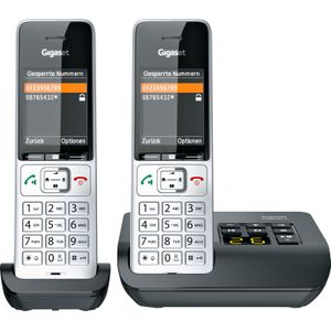 Gigaset COMFORT 500A duo zilver-zwart, Telefoon, Zilver, Zwart