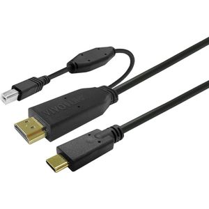 Vivolink Aanraakschermkabel 5m Zwart (5 m, USB 3.2 Gen 1), USB-kabel
