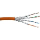 InLine Patchkabel Cat.6 S/FTP/PIMF AWG27 PVC oranje 100m voor montage (S/FTP, CAT6, 100 m), Netwerkkabel