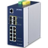 Planet - 8-poorts Managed Switch - Blauw - Wit - IP30 Behuizing