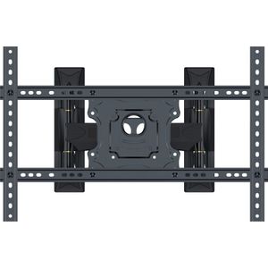 Gembird Hoek-TV Muurbeugel met volledige bewegingsvrijheid (Muur, 75"", 45.50 kg), TV muurbeugel, Zwart