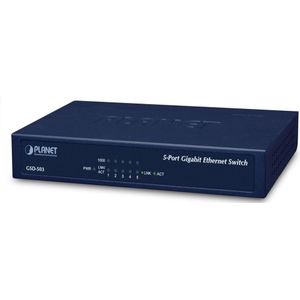 Planet GSD-503 Desktop Schakelaar (5 ports), Netwerkschakelaar, Zwart