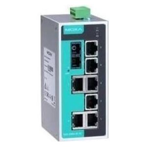 Moxa EDS-208A-S-SC - Unmanaged Ethernet-switch met 7 10/100BaseT(X)-poorten (7 ports), Netwerkschakelaar
