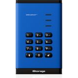 iStorage - diskAshur3 - Draagbare Harde Schijf - 2TB - Blauw - Beveiligd met Wachtwoord