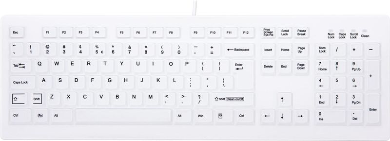 CHERRY AK-C8100F-UVS-W/BE toetsenbord USB AZERTY Belgisch Wit