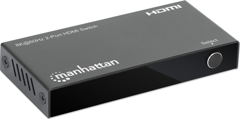 Manhattan - 8K@60Hz - HDMI Switch - Zwart - 2-Port, 7680 x 4320 pixels, 48 Gbit/s