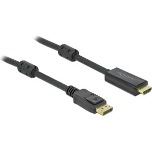 Delock DisplayPort - HDMI (Type A) (5 m, HDMI, DisplayPort), Videokabel