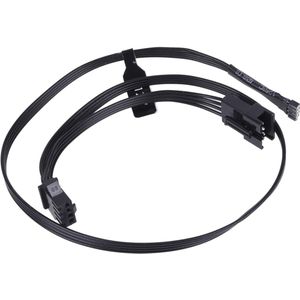 Alphacool RGB 4pin LED-adapterkabel voor moederborden - Zwart 50cm (RGB), Modding verlichting