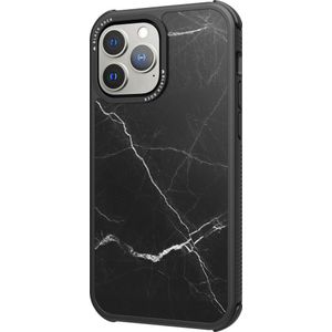 Black Rock Robuust marmer (iPhone 13 Pro), Smartphonehoes, Zwart