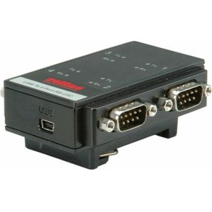 Roline - USB 2.0 naar RS-232 Adapter - Data Converter - Ondersteunt tot vier seriële DB9-aansluitingen