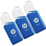 HP x755w USB Flash Drive - Triple Pack - Blauw/Wit - USB 3.1