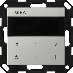 Gira 2320600 Inbouwradio IP-systeem 55 Edels (Internet radio, Bluetooth, WiFi), Radio, Zilver