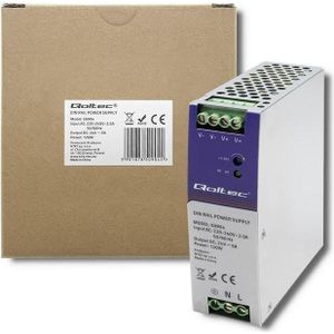 Qoltec 50904 Industriële DIN-rail voedingseenheid 120W 24V 5A (120 W), PC-voedingseenheid, Zilver