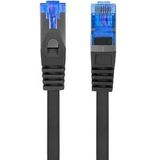 Lanberg PATCHKABEL S/FTP CAT.6A 0,5M ZWART LSZH (F/UTP, CAT6a, 0.50 m), Netwerkkabel