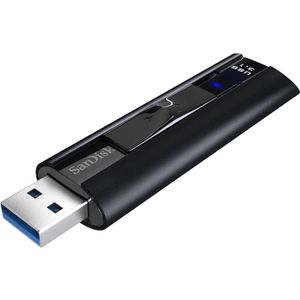 SANDISK Extreem PRO (256 GB, USB-A), USB-stick, Zwart