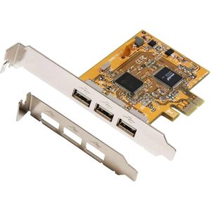 Exsys PCIe EX-11053, 3-poorts USB 2.0, Controlekaart