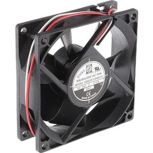 RS PRO Ventilator 80x80x25mm 24VDC 6W 68m³/h (80 mm), PC ventilator