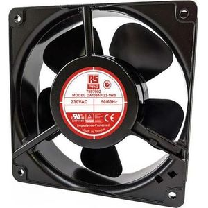 RS PRO AC kogellager ventilator, 120mm 187cu.m/h 230V (120 mm, 1 x), PC ventilator