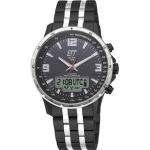 ETT, Horloge, EGS-11568-21M Solar Drive Radio Professional Arctica 43mm, Zilver, Zwart, (Digitaal horloge, Analoog horloge, 43 mm)