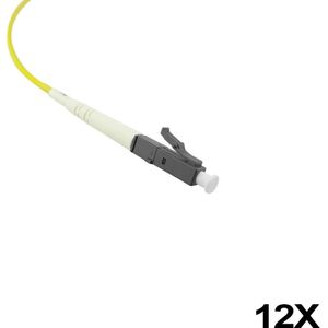 BlueOptics Glasvezelpigtail, veelkleurig, 12x, 1 meter, LC/UPC, OM5 multimode (CAT6e, 1 m), Netwerkkabel