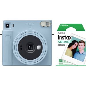 Fujifilm Instant camera instax SQUARE SQ1 GLACIER Blue+instax SQUARE glossy (10pl), Instant camera