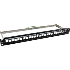 Synergy 21 Keystone,Module rek, 48.30cm (19")Patchpaneel voor 24xTP module, 1U, Zwart, Server accessoires, Zwart