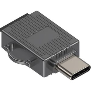 PowerGuard Mobiele adapter voor USB-C naar MicroSD-kaartlezer (USB-C), Geheugenkaartlezer, Grijs