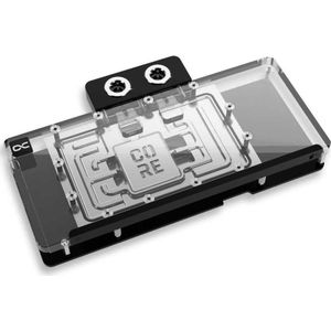 Alphacool Core Geforce RTX 5080/5070 Ti Solid Core (transparent/silber, mit Backplate), GPU waterkoelers
