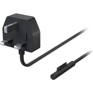 Microsoft Surface 65W Netzteil for business (UK) (65 W), Voeding voor notebooks, Zwart