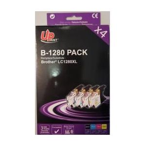 Print, Toner, Printeraccessoires Uprint UPrint Brother LC-1280 4PACK BK/ C/ M/ Y