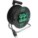 REV 0010215412 Kabelhaspel 25.00 m Zwart Randaarde stekker