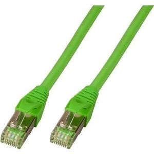 EFB Elektronik Fabrikant: RJ45 patchkabel SF/UTP, Cat.5e, PUR, 10m, RAL6018 groen De dubbel afgeschermde Cat.5e RJ (S/FTP, SF/UTP, CAT5e, 10 m), Netwerkkabel