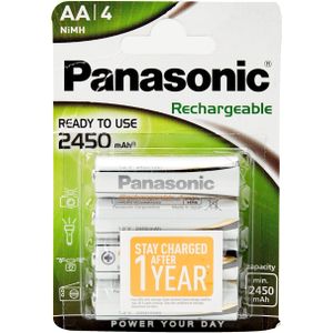 Panasonic Oplaadbare Evolta (1 Pcs., AA, 2450 mAh), Batterijen