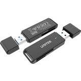 Unitek - Y-9327A - Geheugenkaartlezer - Zwart - USB 3.2