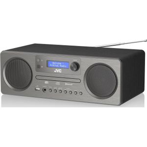 JVC Mini RD-E861B-DAB, Bluetooth luidspreker, Grijs