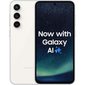 Samsung Galaxy S23 FE (128 GB, Crème, 6.40", Hybride dubbele SIM, 50 Mpx, 5G), Smartphone, Wit