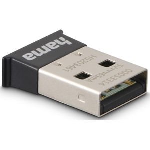 Hama Bluetooth-USB-Adapter, Version 5.4, Class 2 (Zender en ontvanger), Bluetooth audio-adapters, Zwart
