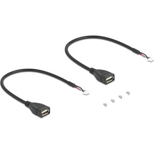 Delock Mini PCIe Adapter full size zu 2xUSB 2.0 Typ-A Buchse 30 cm, Controlekaart