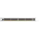 Cisco - Catalyst 1200 - Netwerkschakelaar - Wit - 48 PoE-poorten, 19" Rack, 375W PoE-budget