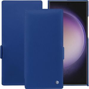 Noreve Leren omslag horizontaal (Galaxy S24 Ultra, Galaxy S23 Ultra), Smartphonehoes, Blauw