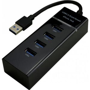Microcable - 4-poorts USB 3.0 Hub - Zwart - Docking Station