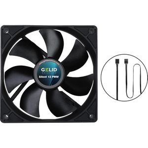 Gelid - Silent 12 PWM - PC Ventilator - Zwart - 120 mm